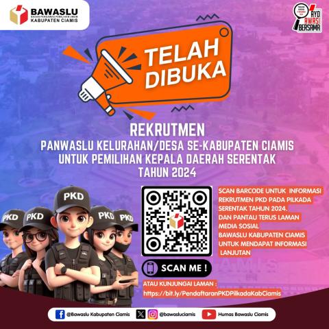 pengumuman, panwascam, pemilihan 2024