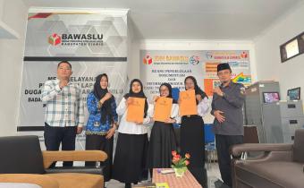 penyambutan ketiga CPNS di Bawaslu kabupaten Ciamis